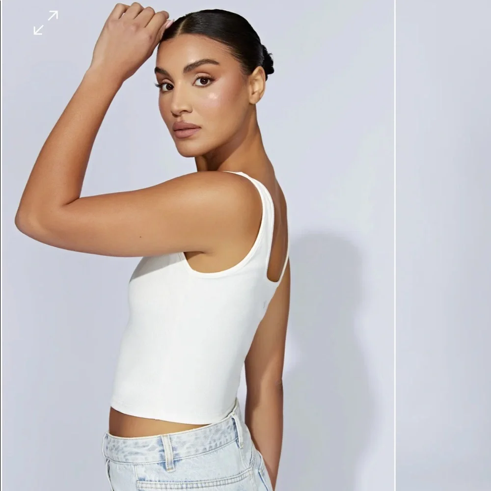Meshki Square Neck Ribbed Tank - Picture 3 of 5